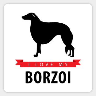 I Love My Borzoi Sticker